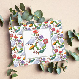 Cartão Postal O Elegante William Morris Style Coroa Com Girassói