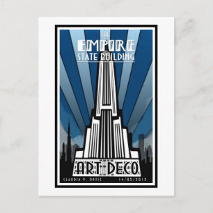 Cartão postal - O Empire State Building Art Déco