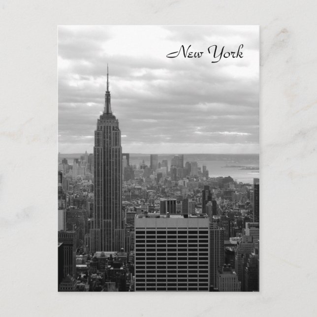 Cartão Postal O Empire State Building (Black & White) (Frente)