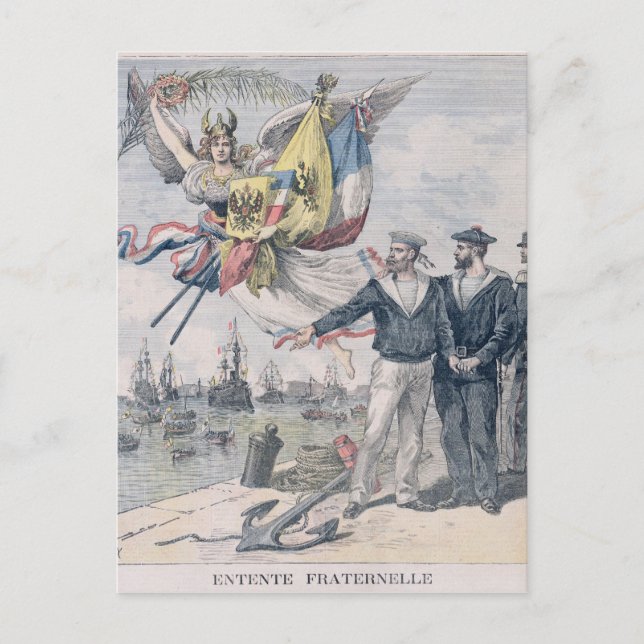 Cartão Postal O Entente Franco-Russo (Frente)