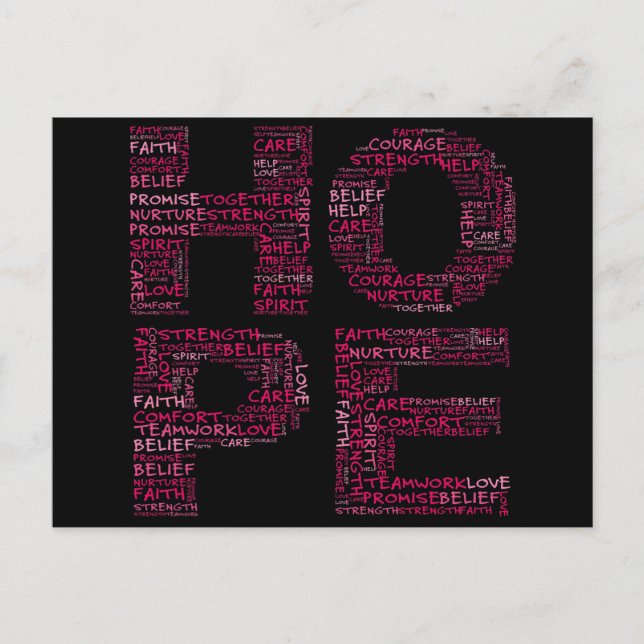 Cartão Postal O Espírito da Esperança (Texto Rosa) (Frente)