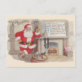 Cartão Postal O Espírito de Natal - Arte do Cartão-postal Vintag