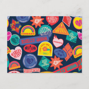 Cartão Postal O Esquadrão Suicida   Padrão de Crachá de Harle