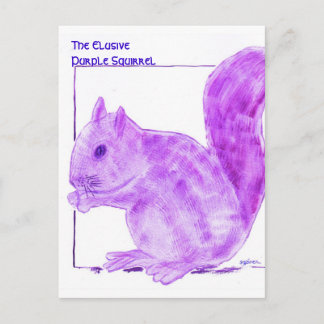 Cartão Postal O esquilo roxo indescritível