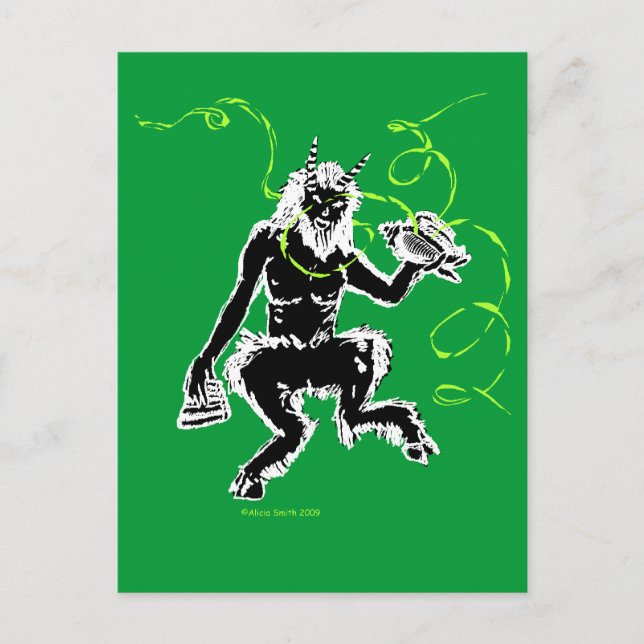 Cartão Postal O Excelente Deus Pan (Frente)