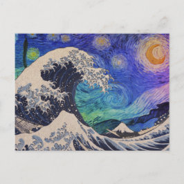 Cartão Postal O Excelente Onda Starry Night