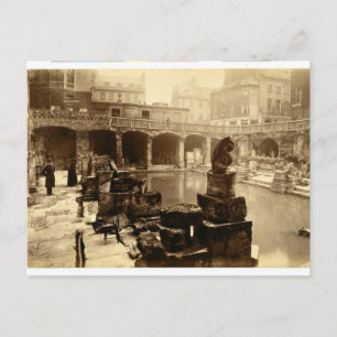 Cartão Postal O Excelente Roman Bath, Bath (foto b/w)