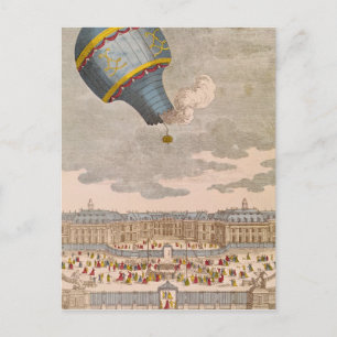 Cartão Postal O experimento de balonismo no Chateau