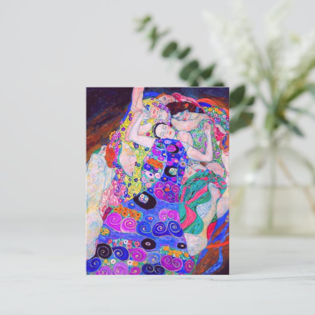Cartão Postal O famoso quadro de Gustav Klimt, The Virgin (1913) (Em pé/Frente)