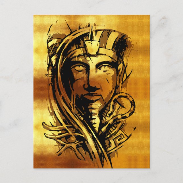 Cartão Postal O Faraó Dourado (Frente)