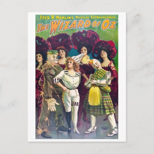 Cartão Postal O Feiticeiro de Oz (Frente)