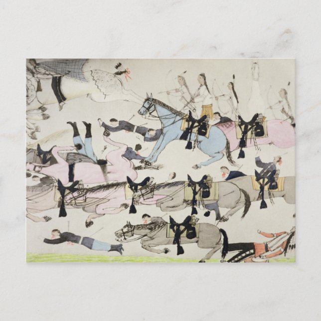 Cartão Postal O fim da batalha (tinta no papel) (Frente)