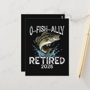 Cartão Postal O-Fish-Ally Aposentado 2026 Humor Engraçado