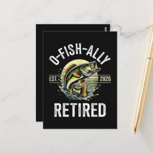 Cartão Postal O-Fish-Almente Aposentado 2026 Pescador Pesca