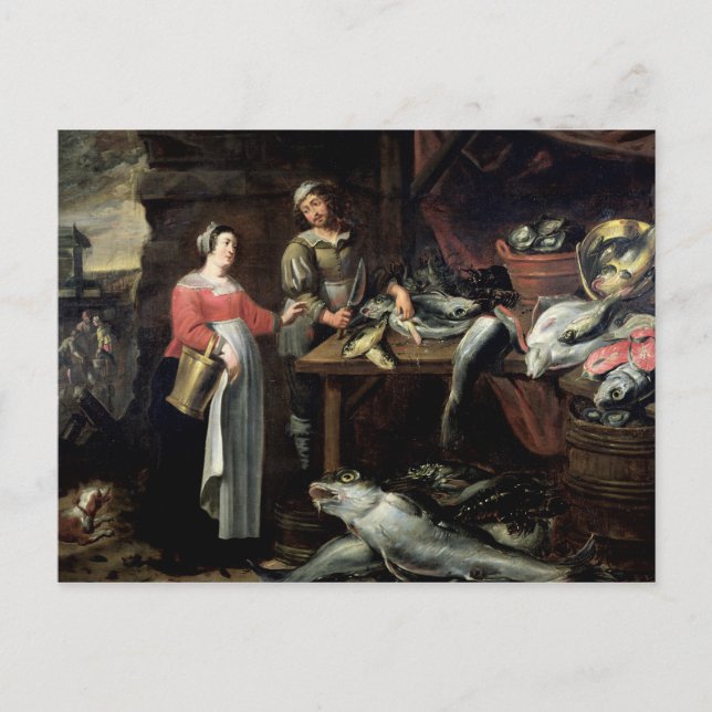 Cartão Postal O Fishmonger (Frente)