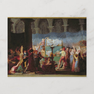 Cartão Postal O Funeral de Marat na Igreja Antiguidade