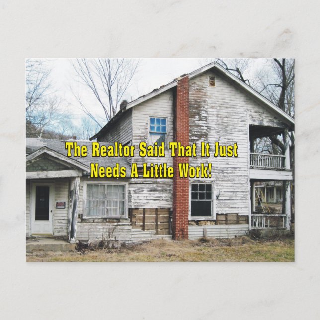 Cartão Postal O Funny Realtor Disse Que Precisa De Um Pouco De T (Frente)