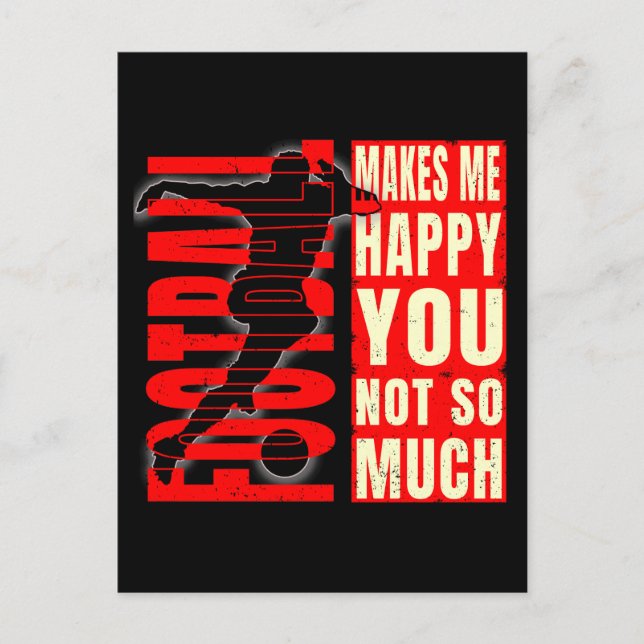 Cartão Postal O Futebol Me Faz Feliz Com Você (Frente)