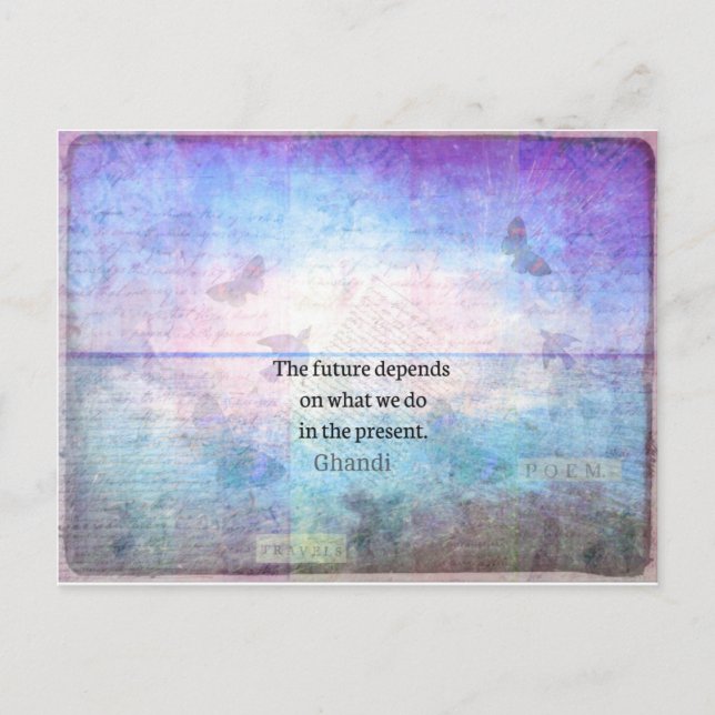 Cartão Postal O futuro depende do que fazemos no presente. (Frente)