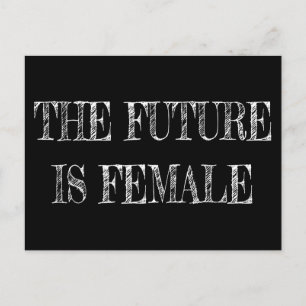 Cartão Postal O futuro é a Vintage feminina