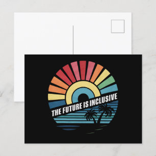 Cartão Postal O Futuro É Inclusivo Direitos Orgulho LGBT Gay 
