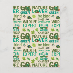 Cartão Postal O Futuro Mundial da Lagarta, muito faminto,