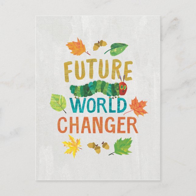 Cartão Postal O Futuro Mundial da Lagarta, muito faminto, (Frente)