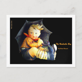 Cartão Postal O Garoto Guarda-chuvas