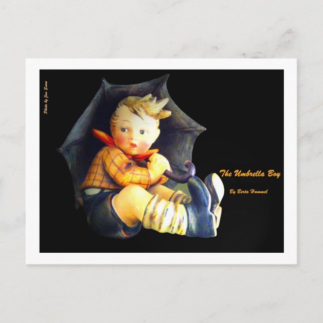 Cartão Postal O Garoto Guarda-chuvas (Frente)