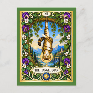 Cartão Postal O Gato do Tarot do Enforcado - Uma Nova Perspectiv