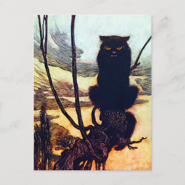 Cartão Postal O Gato Negro (Frente)