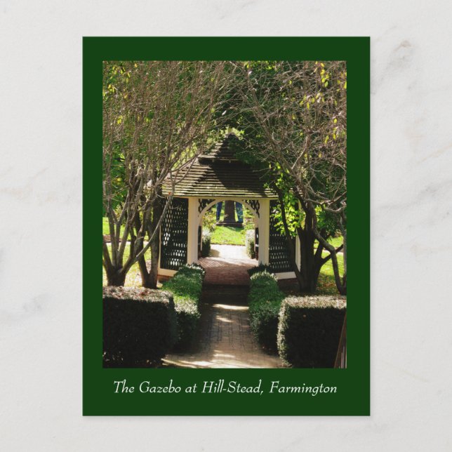Cartão Postal O Gazebo em Hill-Stead (Frente)