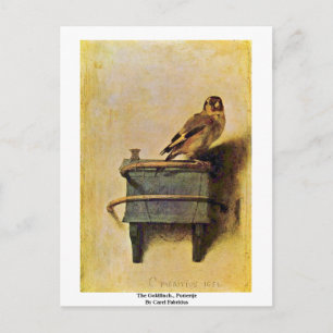 Cartão Postal O Goldfinch, Puttertje Por Carel Fabritius.