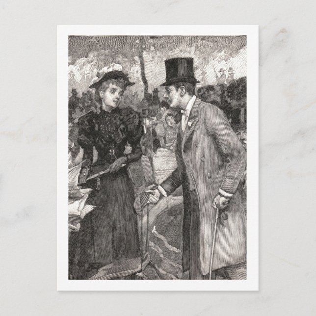 Cartão Postal O gramado, perto de Stanhope (Frente)