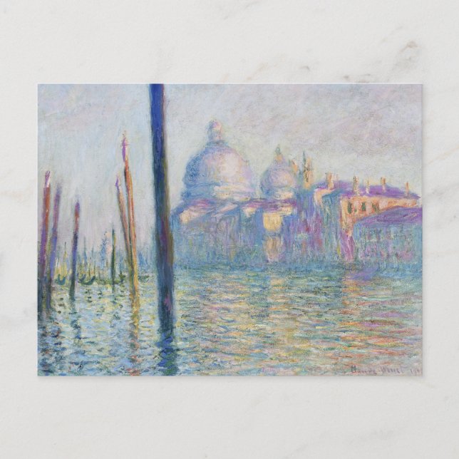Cartão Postal O Grande Canal de Claude Monet (1908)  (Frente)