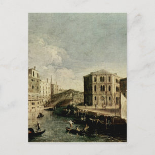 Cartão Postal O Grande Canal em Rialto por Canaletto
