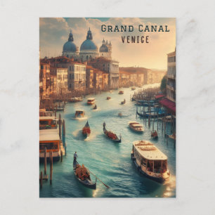 Cartão Postal O Grande Canal em Veneza Itália Viagem