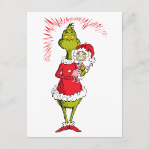 Cartão Postal O Grinch Abraça Cindy Lou Quem
