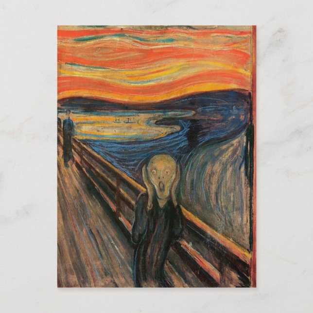 Cartão Postal O Gritar de Edvard Munch (Frente)