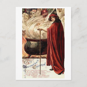 Cartão Postal O Halloween Cauldron