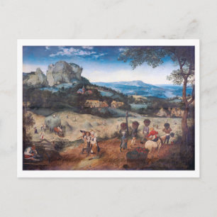 Cartão Postal O Haymaking, Pieter Bruegel