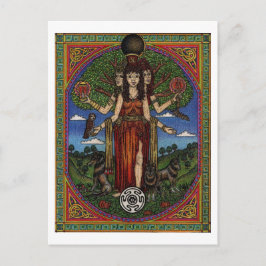 Cartão Postal o hecate da deusa (imagem e synbols) 001 t,