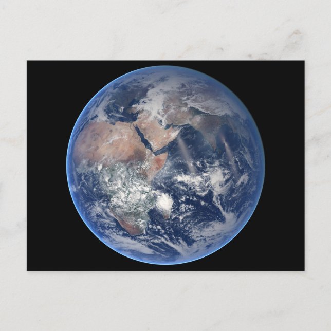 Cartão Postal O Hemisfério Leste No Planeta Terra. (Frente)