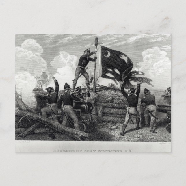 Cartão Postal O Heroísmo do Sargento William Jasper (Frente)