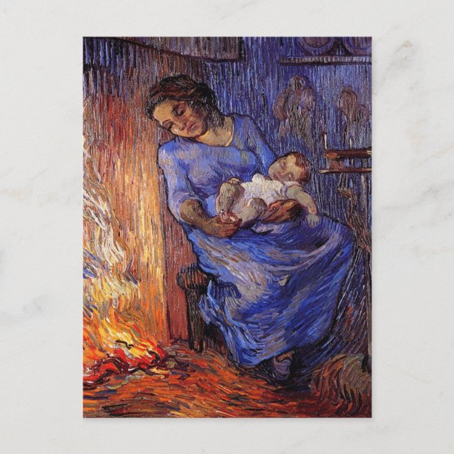 Cartão Postal O homem está no mar por Vincent van Gogh (Frente)