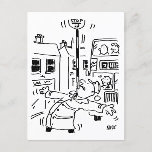 Cartão Postal O Homem-Lupa está se exibindo