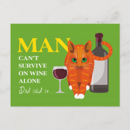 Cartão postal 'O homem não pode sobreviver apenas