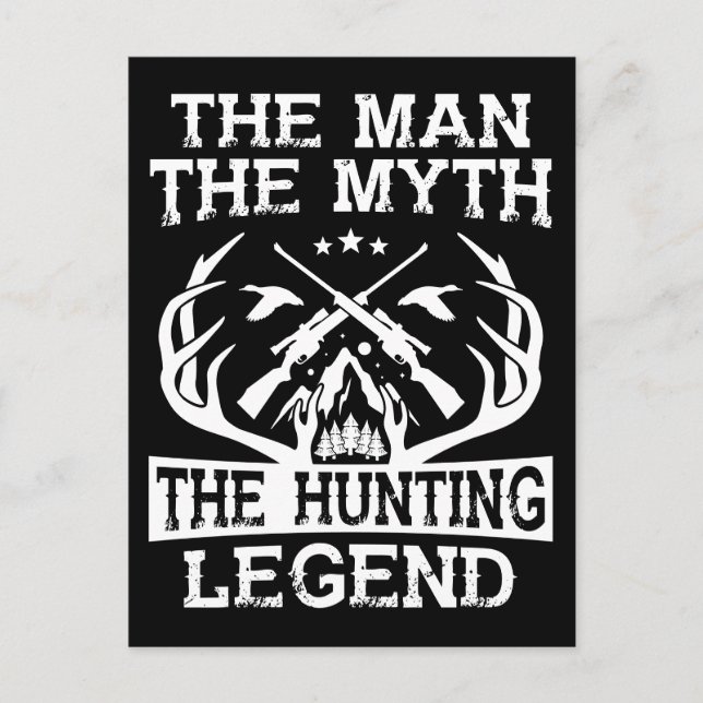 Cartão Postal O Homem O Mito A Lenda Da Caça - Campo (Frente)