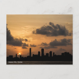 Cartão Postal O horizonte de Mumbai no Sunset