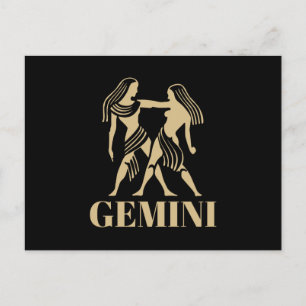 Cartão Postal O Horóscopo de Astrologia Celestial Signo de Gêmeo